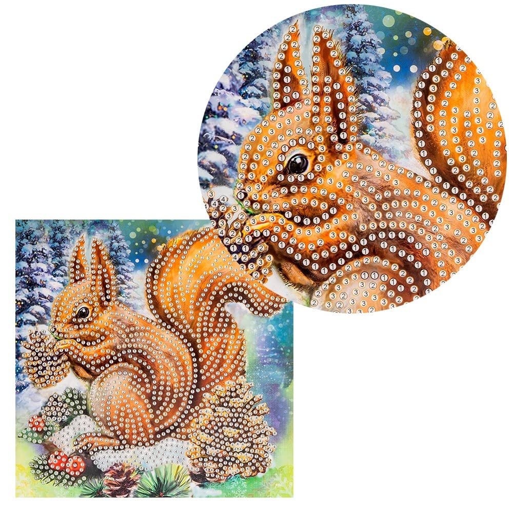 Ideen Mit Herz Carte De Vœux Diamantée - Édition Strass - 16 X 16 Cm - 370 G /m² - Avec Pierres, Enveloppe Et Outils (fraises