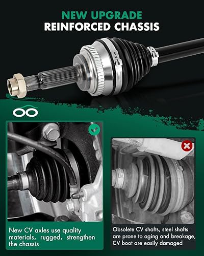 Miniatura 6 de SCITOO Conjunto de eje de eje CV delantero izquierdoautomático trans. ajuste 2003-2008 para Pontiac Vibe 2003-2008 para Toyota Matrix 66-5224