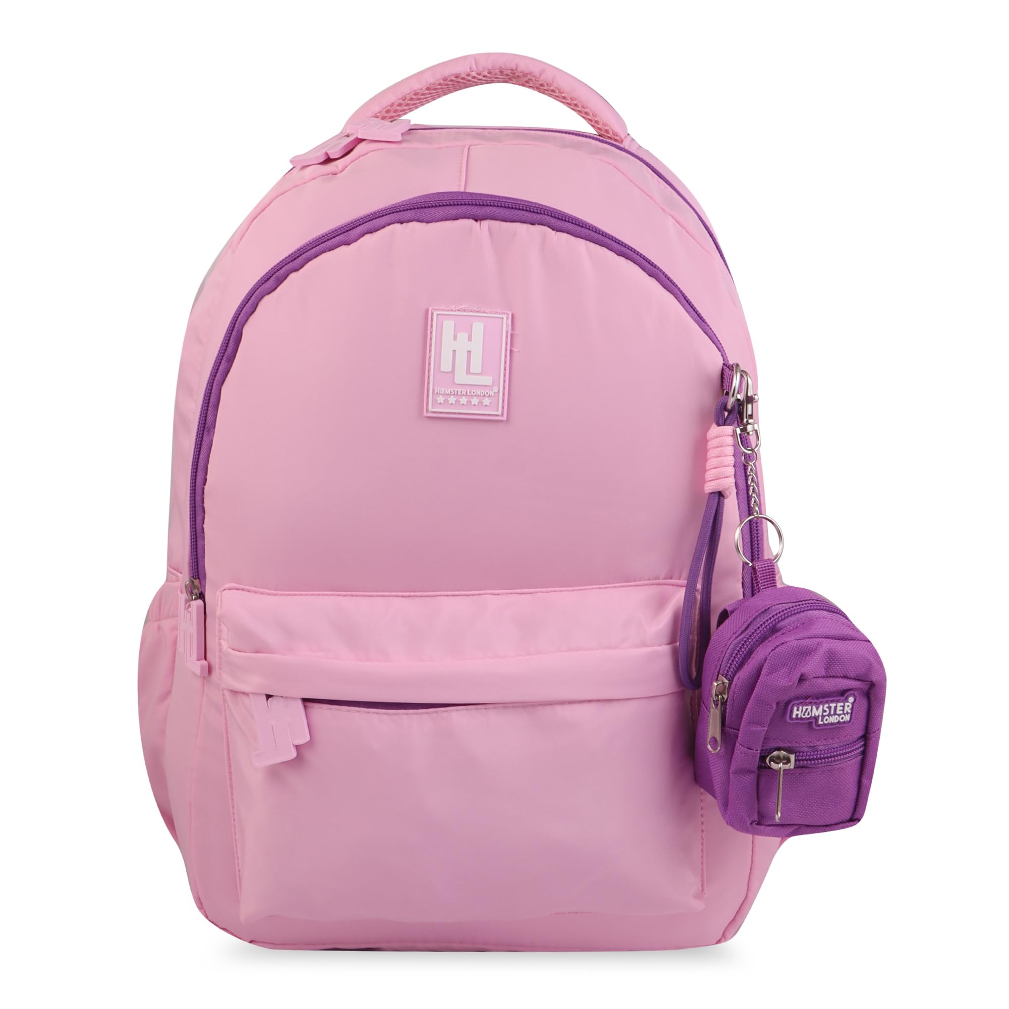 London Essential Backpack 16 Inch with Bag Charm School Bag for Kids Lightweight Durable Backpack with Spacious Compartments Comfortable Shoulder Straps-image-39