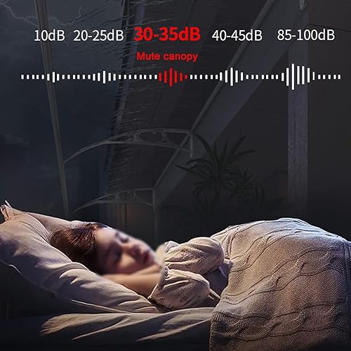 Miniatura 3 de Toldo curvado para ventana de puerta, toldo arqueado para puerta delantera, toldo de puerta silenciosa y autolimpiante, cubierta de policarbonato