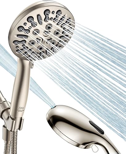 JDO Cabezal de ducha de alta presión cabezal de ducha de 8 modos con portátil lavado eléctrico integrado para limpiar bañera azulejos y mascotas
