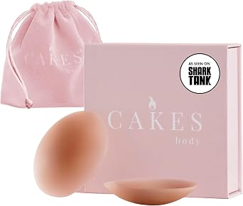 CAKES Body Grippy أغطية حلمات سيليكون غير لاصقة للنساء بدون لاصق لزج - دائرة سيليكون قابلة لإعادة الاستخدام