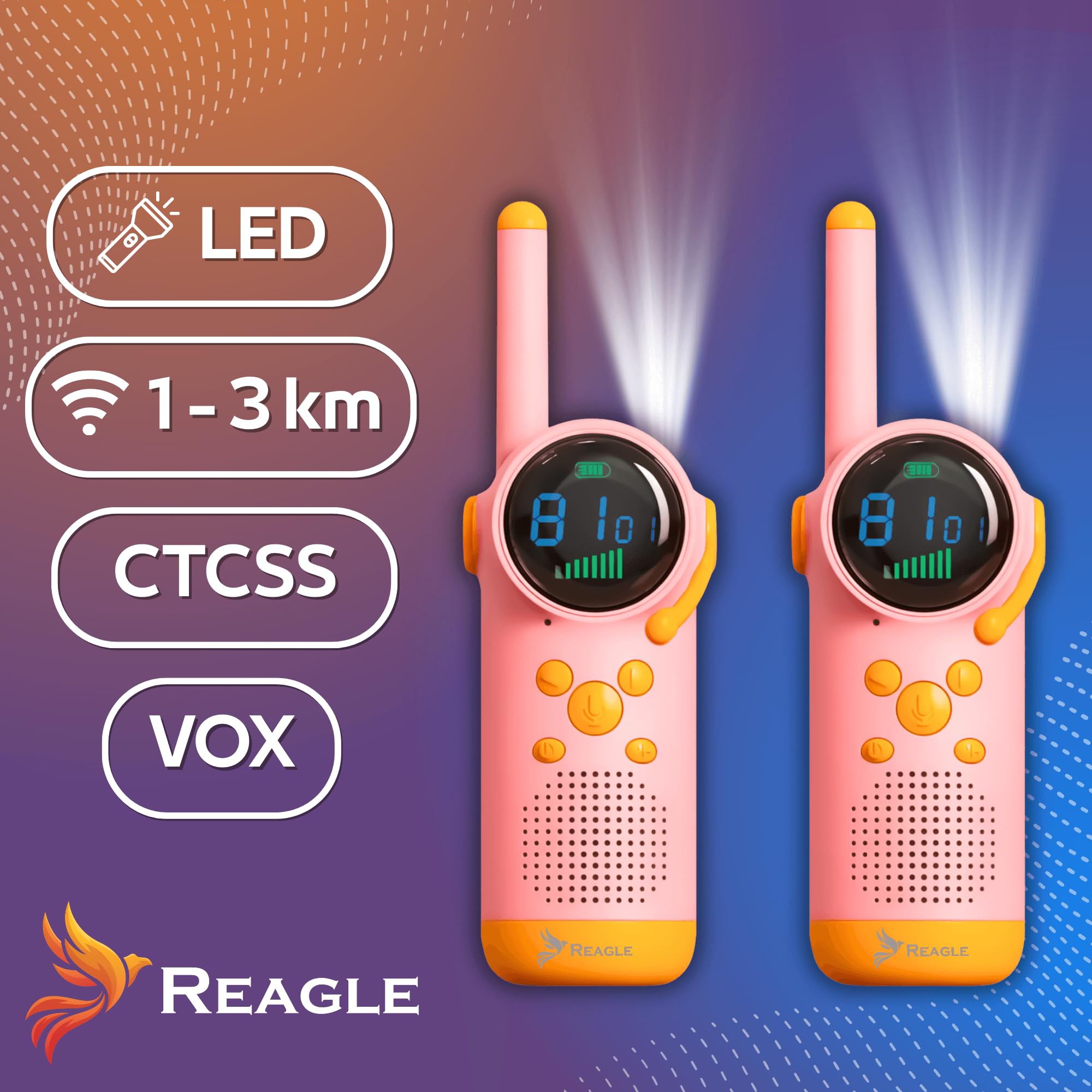 Reagle Talkie Walkie Enfants Rechargeable