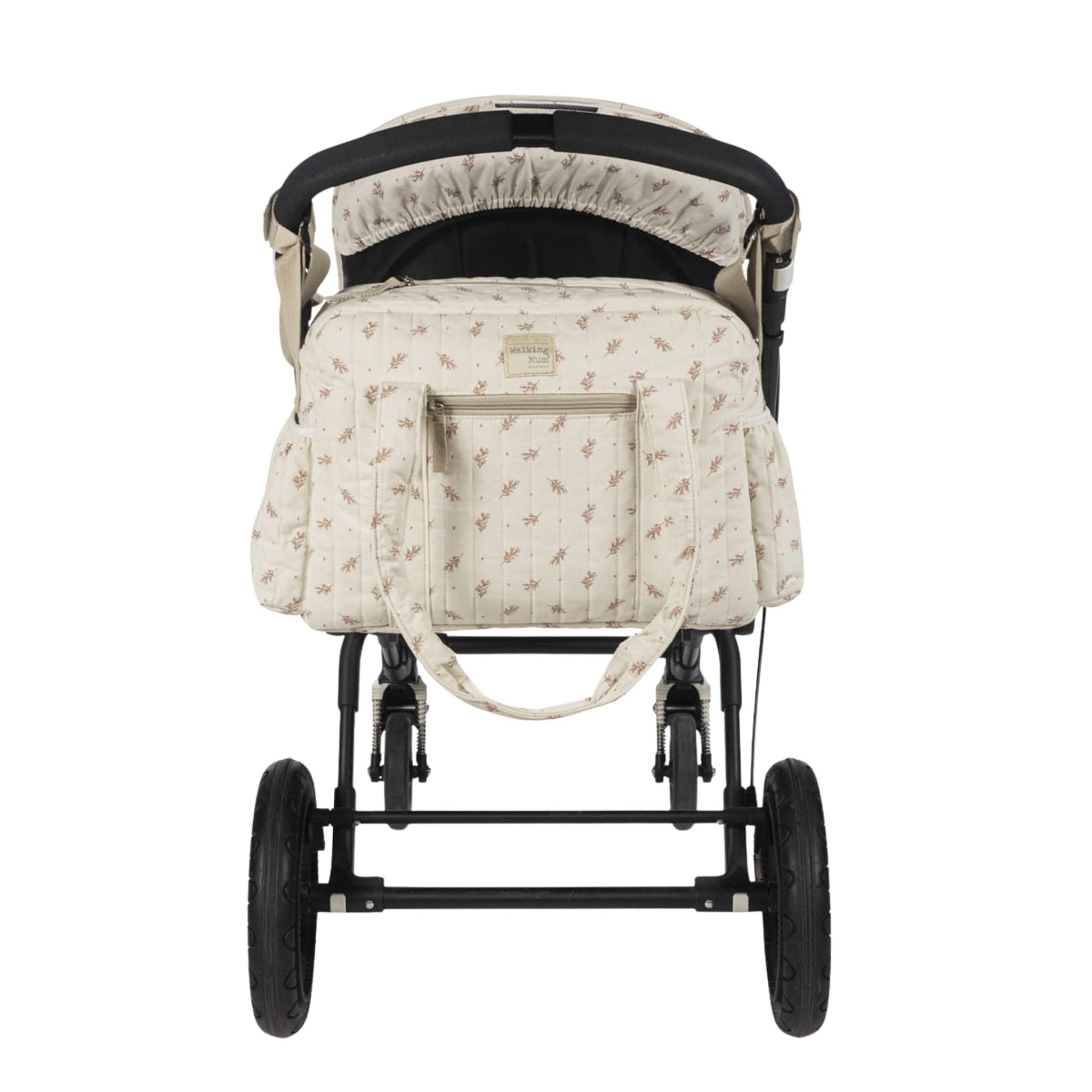 Walking Mum - Borsa fasciatoio, colore: rosa, Beige/Rosa e Beige/Verde, L