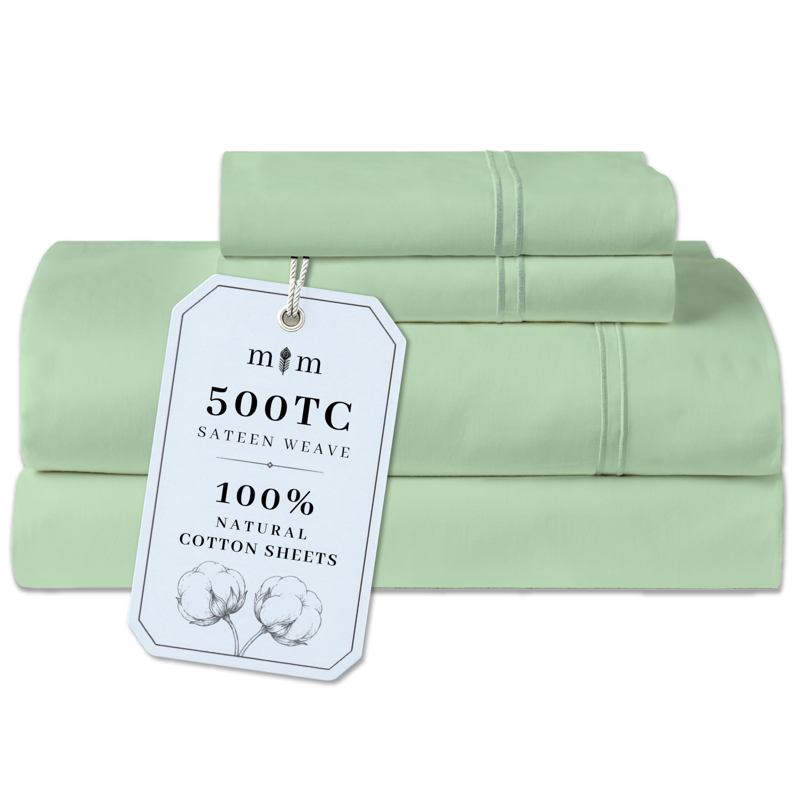 Mayil Manor Cotton Sheets Queen Sage