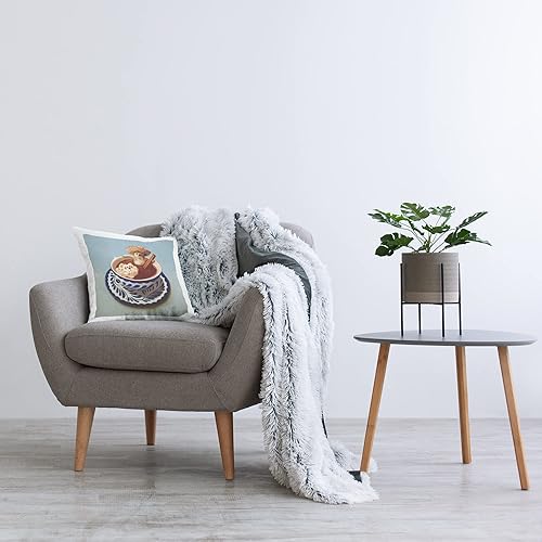 Miniatura 2 de Stupell Industries Chihuahua - Almohada de chocolate caliente para mascotas, diseño de animales, diseño de humor por Lucia Heffernan, 18 x 18