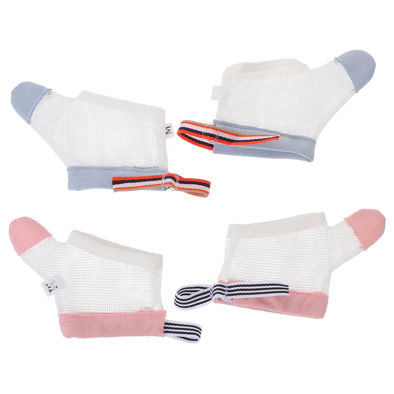 ORFOFE Babyhandschuhe mit Atmungsaktivem Netzdesign aus Nylon 2 Paar zur Korrektur des Daumenlutschens und Kratzschutz bei Säuglingen Geeignet für 6-22,5kg