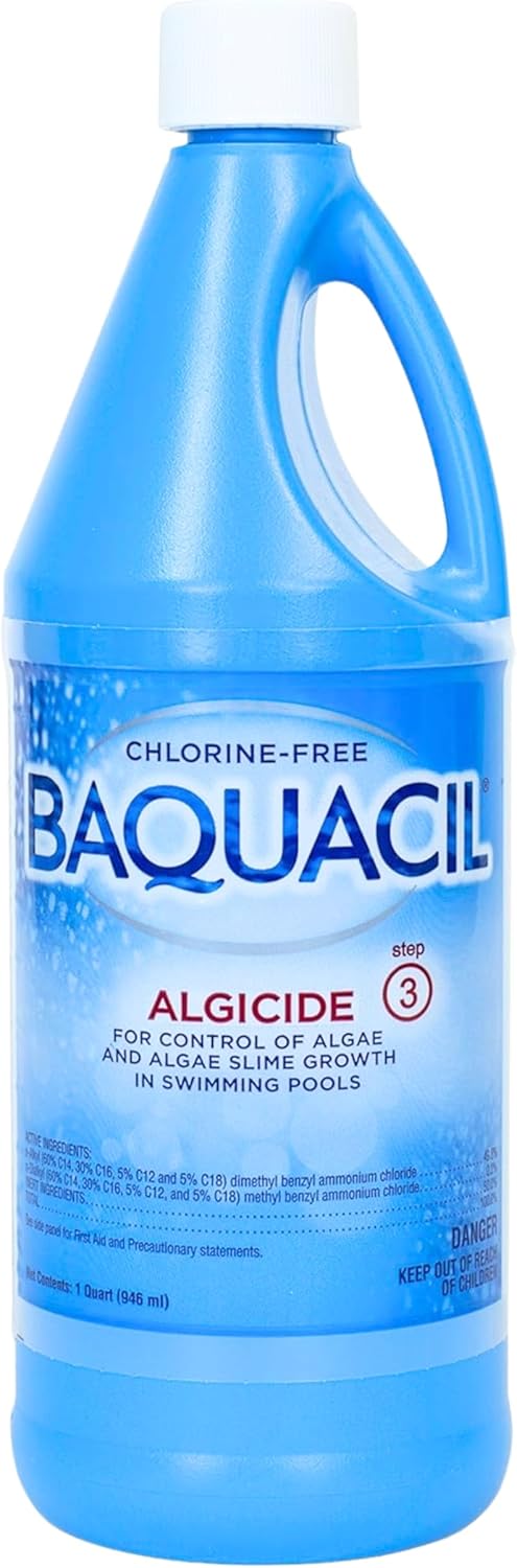 Baquacil 84326 Algicide Swimming Pool Algaecide Cleanser, 1 qt