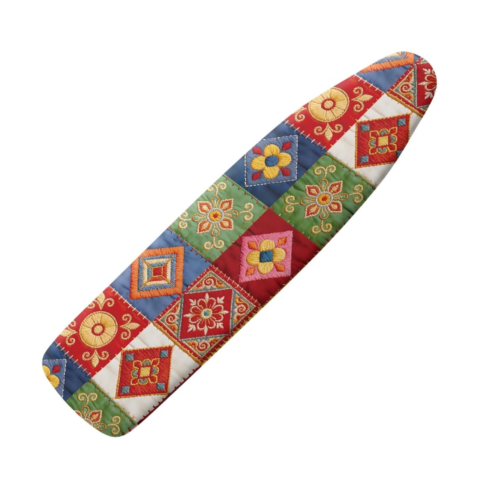 Elasticated Ironing Board Covers 125 X 45 Green Red Universal iron board covers and Padding,Adjustable Fastener,Durable,Washable,Easy to Install,Slip-resistant and heat-resistan