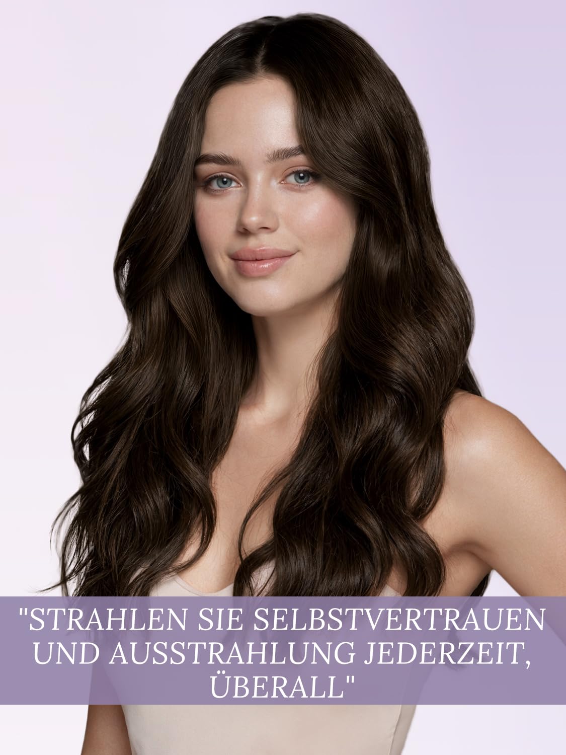 Fshine Echthaar Tressen Dunkelbraun 40cm 80g Butterfly Weft Extensions | Butterfly Tressen Echthaar, PU Hybridbasis, doppelseitiges Design, verdeckte Microringe, vorgefertigte Öffnungen