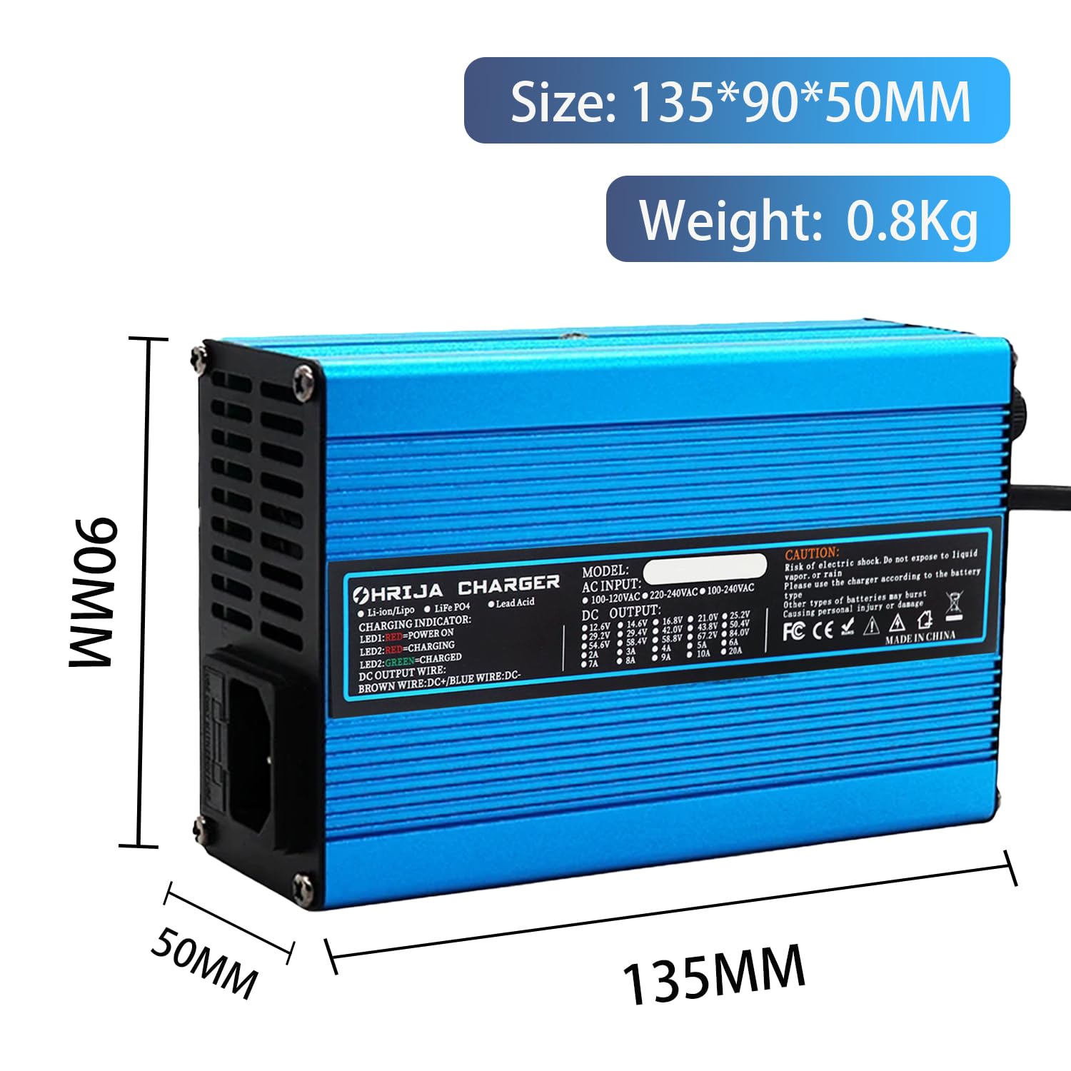 Il caricabatterie da 24 V 10 A è adatto per accumulatori di piombo da 27,6 V. Caricabatterie di mantenimento per sedie a rotelle. Esterno blu con connettore XLR 1+2 a 3 poli.