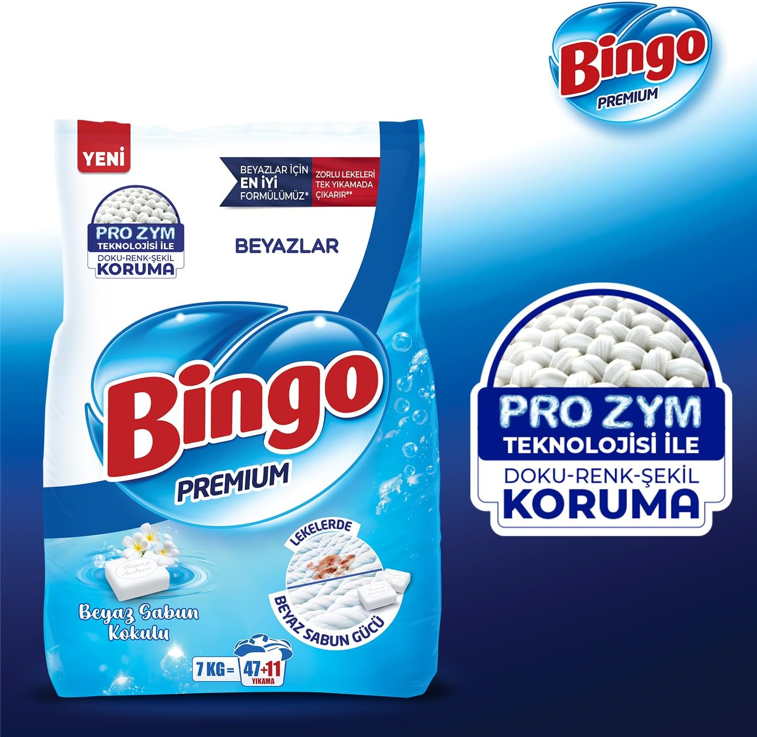 Bingo Premium Toz Çamaşır Deterjanı 7 kg Beyaz
