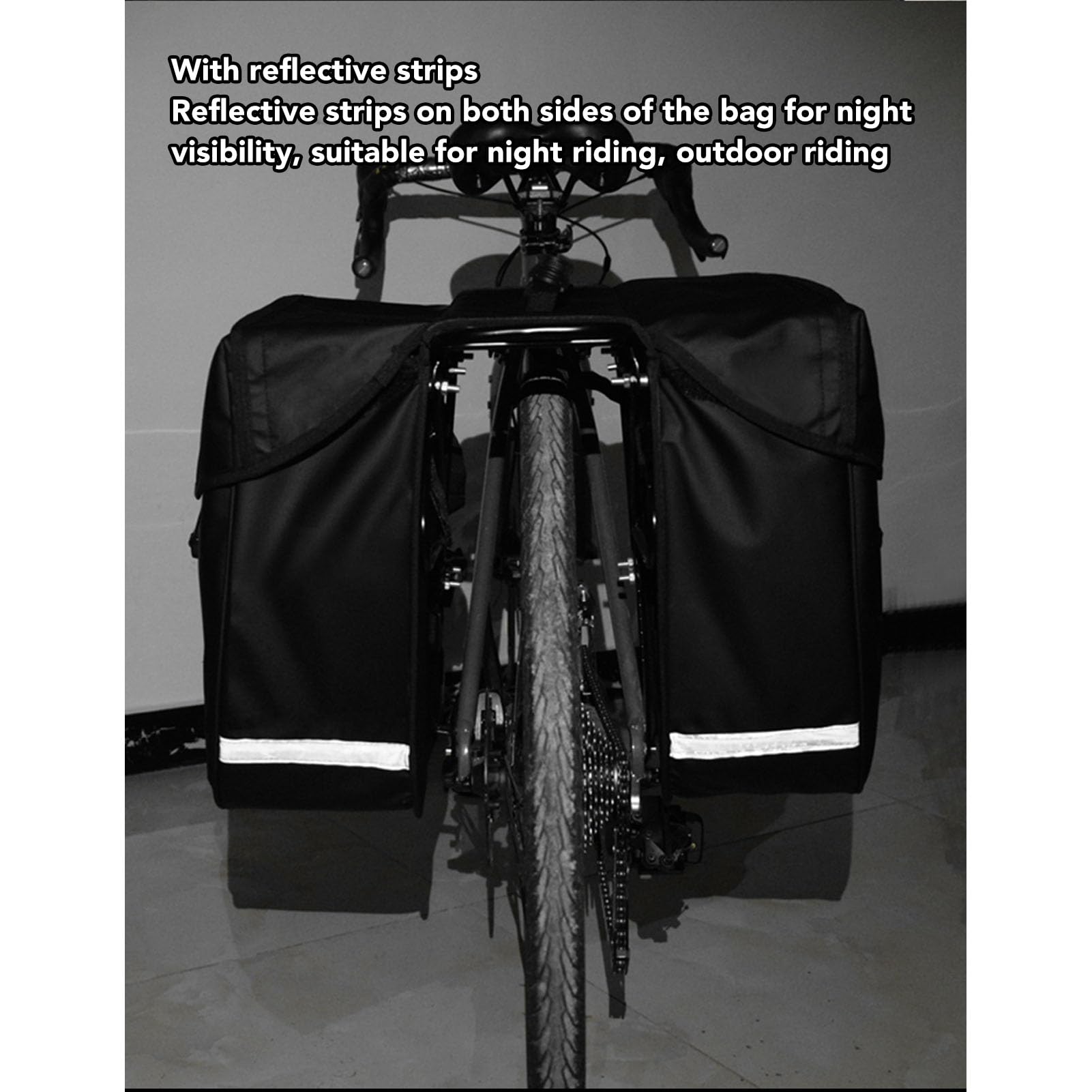 Borse Laterali Per Bicicletta Impermeabili 25L (Paio 50L), In PVC Con Chiusura A Rullo, Per Portapacchi Posteriore, Per La Spesa E Computer - 4
