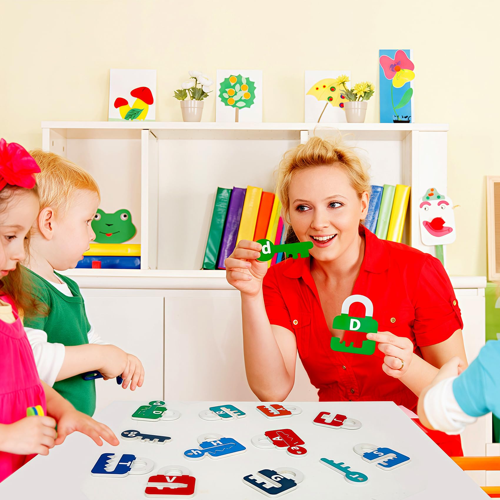 Matching Letters Lock Toys with Uppercase Lowercase ABC Color Alphabet Learning Toys,Math Manipulatives for Preschool Alphabet Early learning activities Game Sets for Toddlers Kids 3 4 5 Years old - Image 7