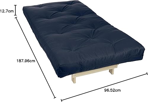 Miniatura 181 de Poly Solid - Colchón de futón completo, 8 pulgadas, color azul polvoriento Negro -,Azul,rosado (Blush Pink),Borgoña,Burnt orange,2-Burnt