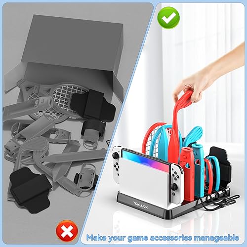 Miniatura 4 de Switch Sports Accessories Kit with Storage Station - Compatible with SwitchOLED & Joy-con, Ideal for Family Sports Party Game Storage and