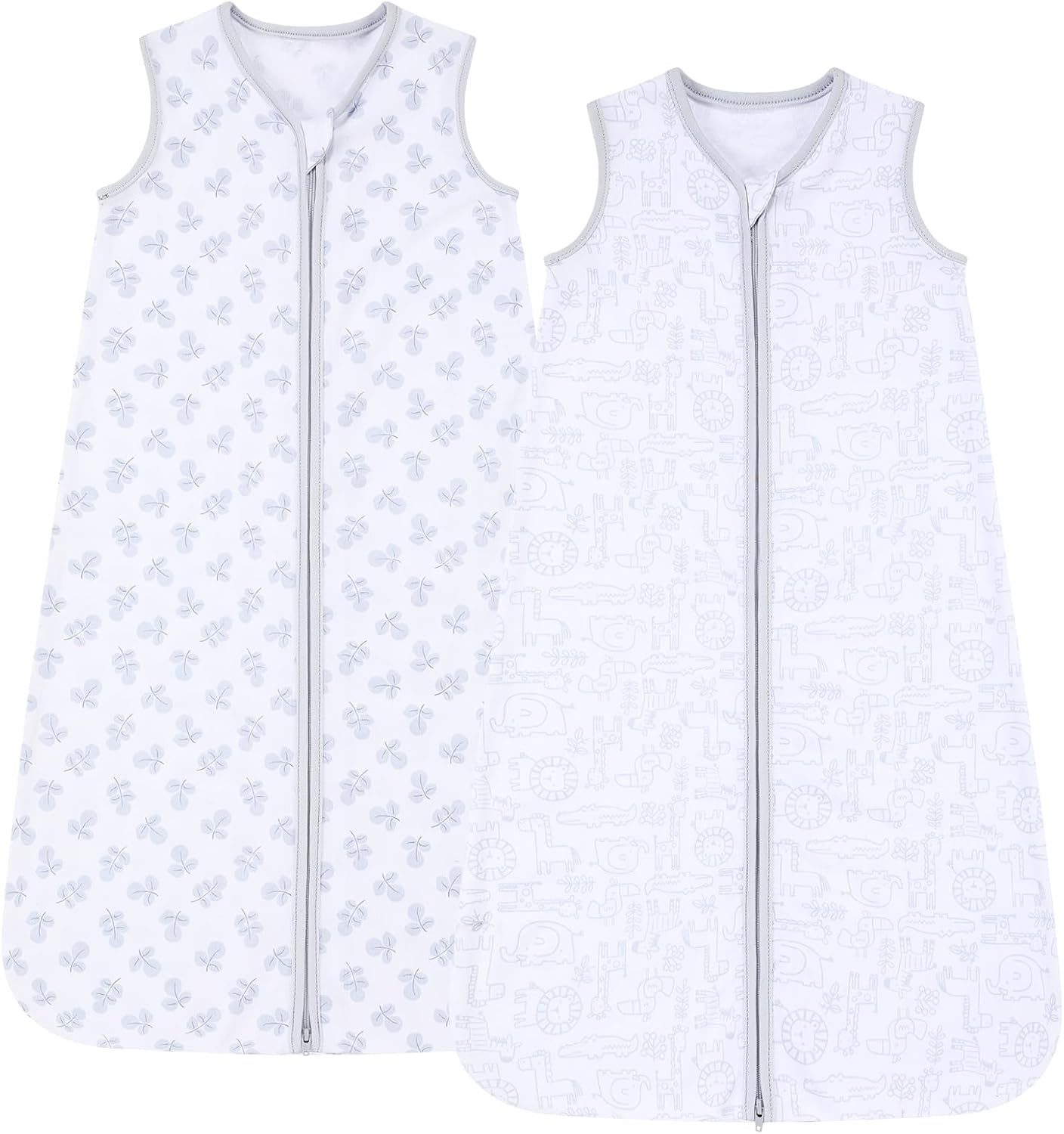 DaysU Cotton Baby Sleep Sack, Baby Sleeping Bag with Two-Way Zipper, 0.5 TOG Wearable Blanket for Newborn Baby Boys and Girls