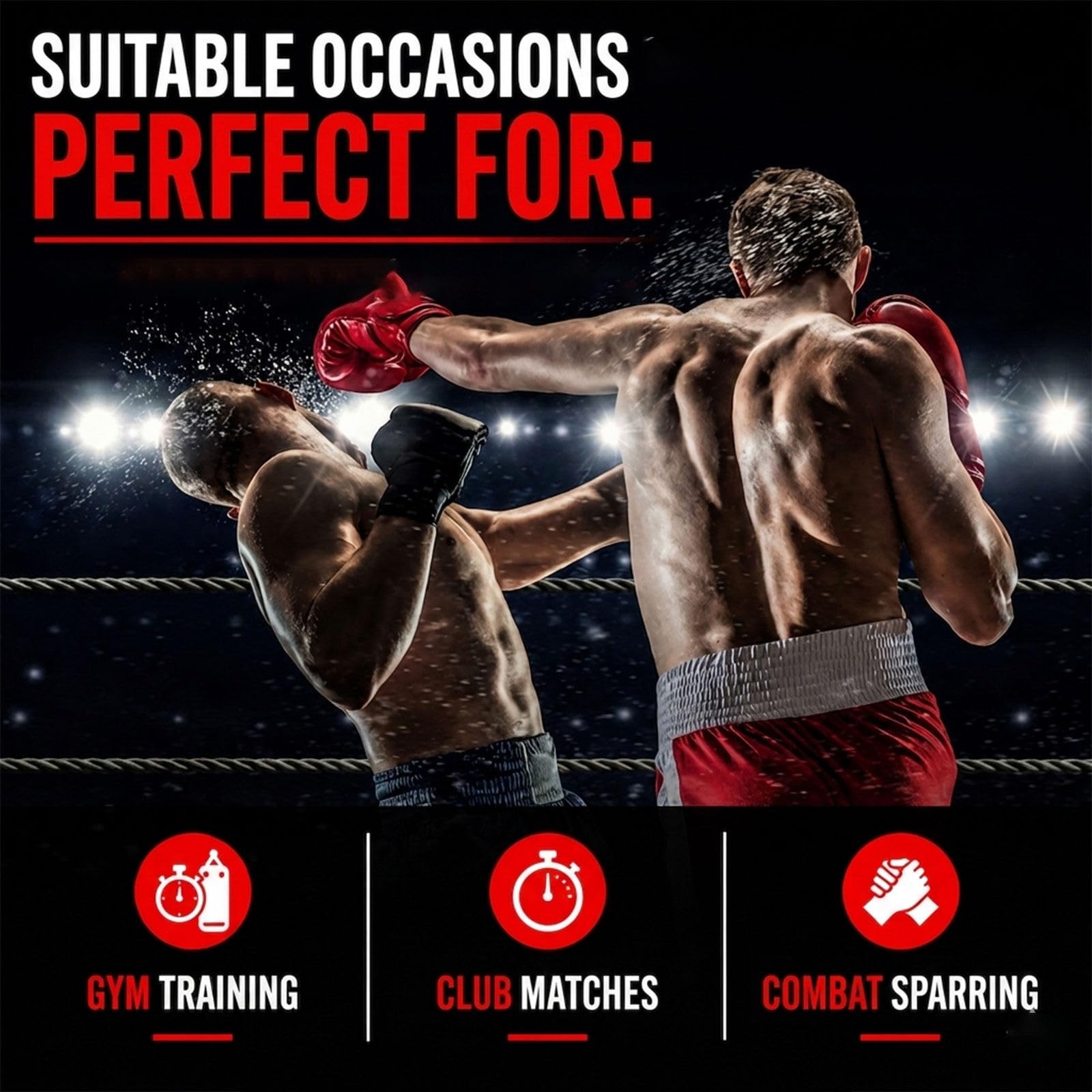 LED-Box-Timer mit lautem Gong, professioneller Runden-Timer für Boxen, MMA, Muay Thai und Heimfitness Red