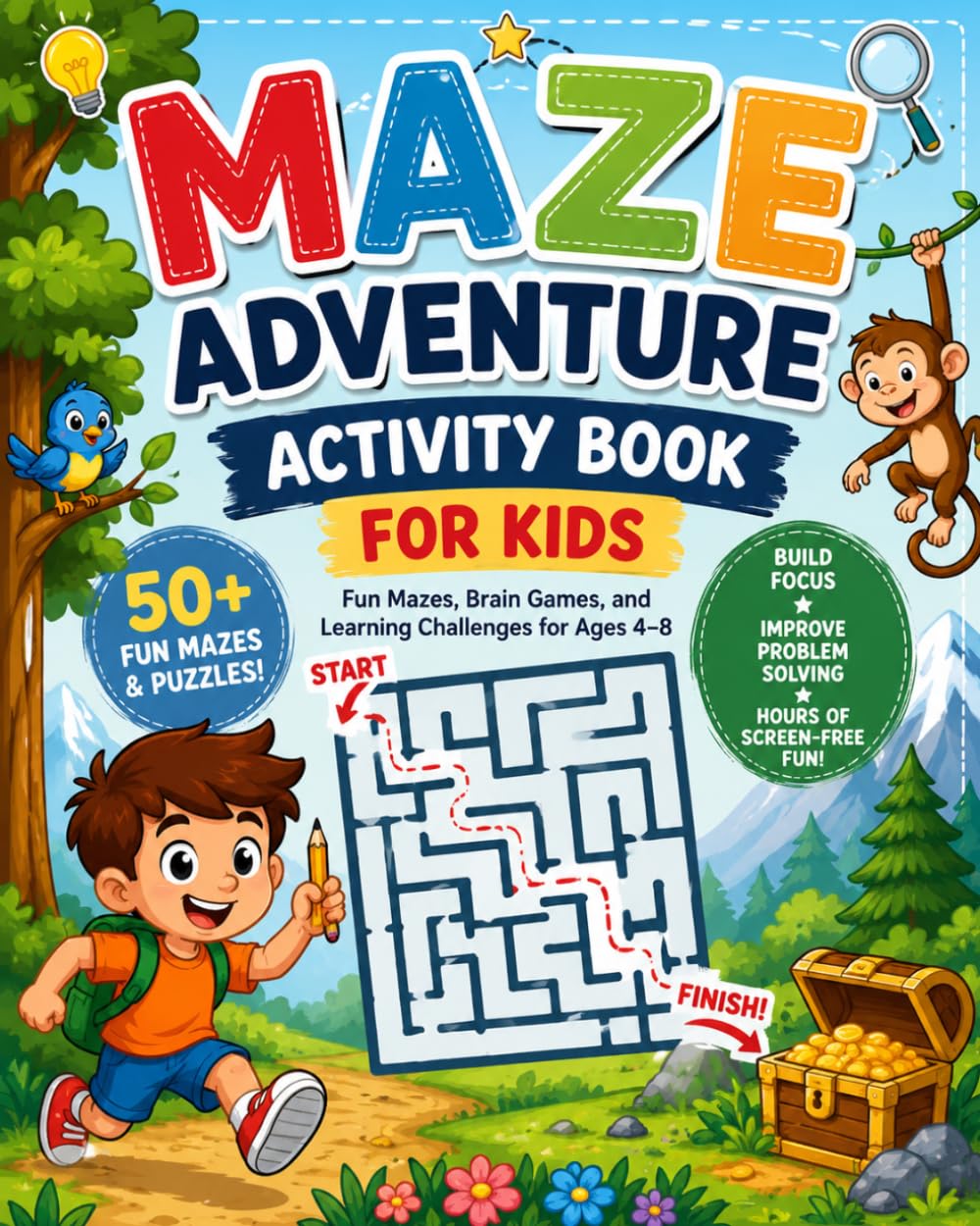 MAZE ACTIVITY BOOK: Creative Maze Challenges for Smart Young Minds