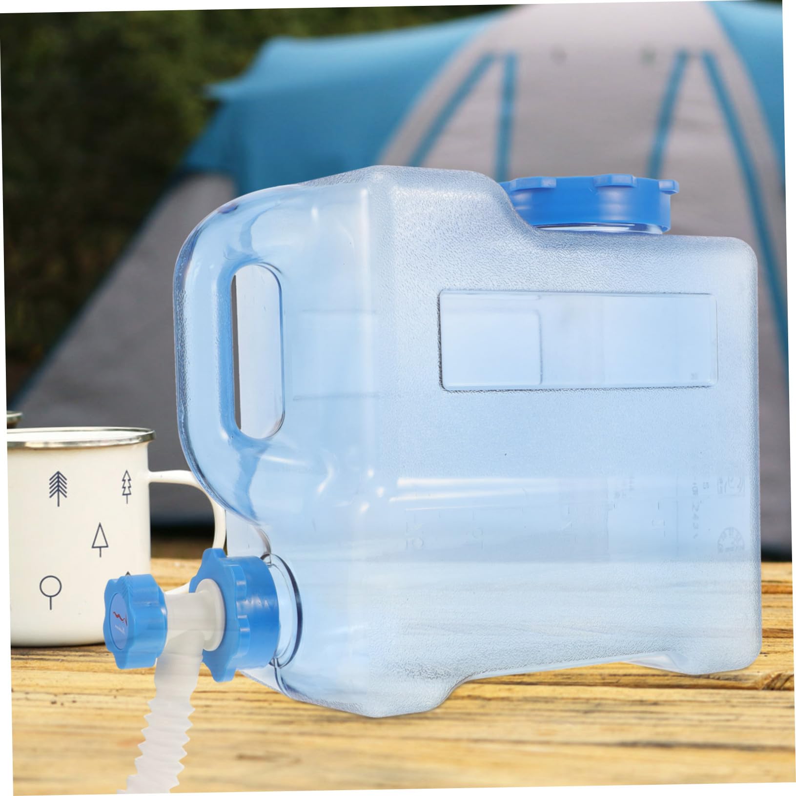 Toyvian Camping Wasserkanister mit Hahn 7,5 Liter Tragbarer Wasserbehälter aus Langlebigem Bpa Freiem Kunststoff für Outdoor Auto und Wandern