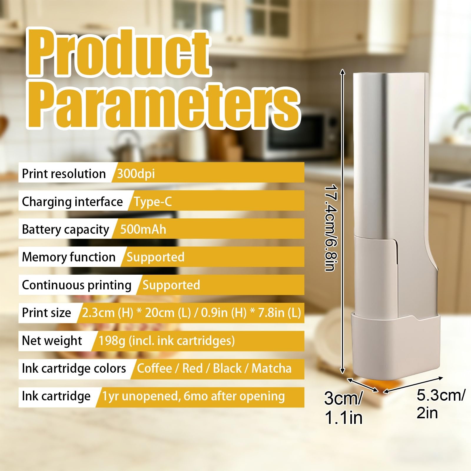 Stampante commestibile per biscotti – Stampante per decorazione alimentare ad alta risoluzione per design personalizzati, ideale per bar e panettieri domestici, perfetta per progetti professionali di