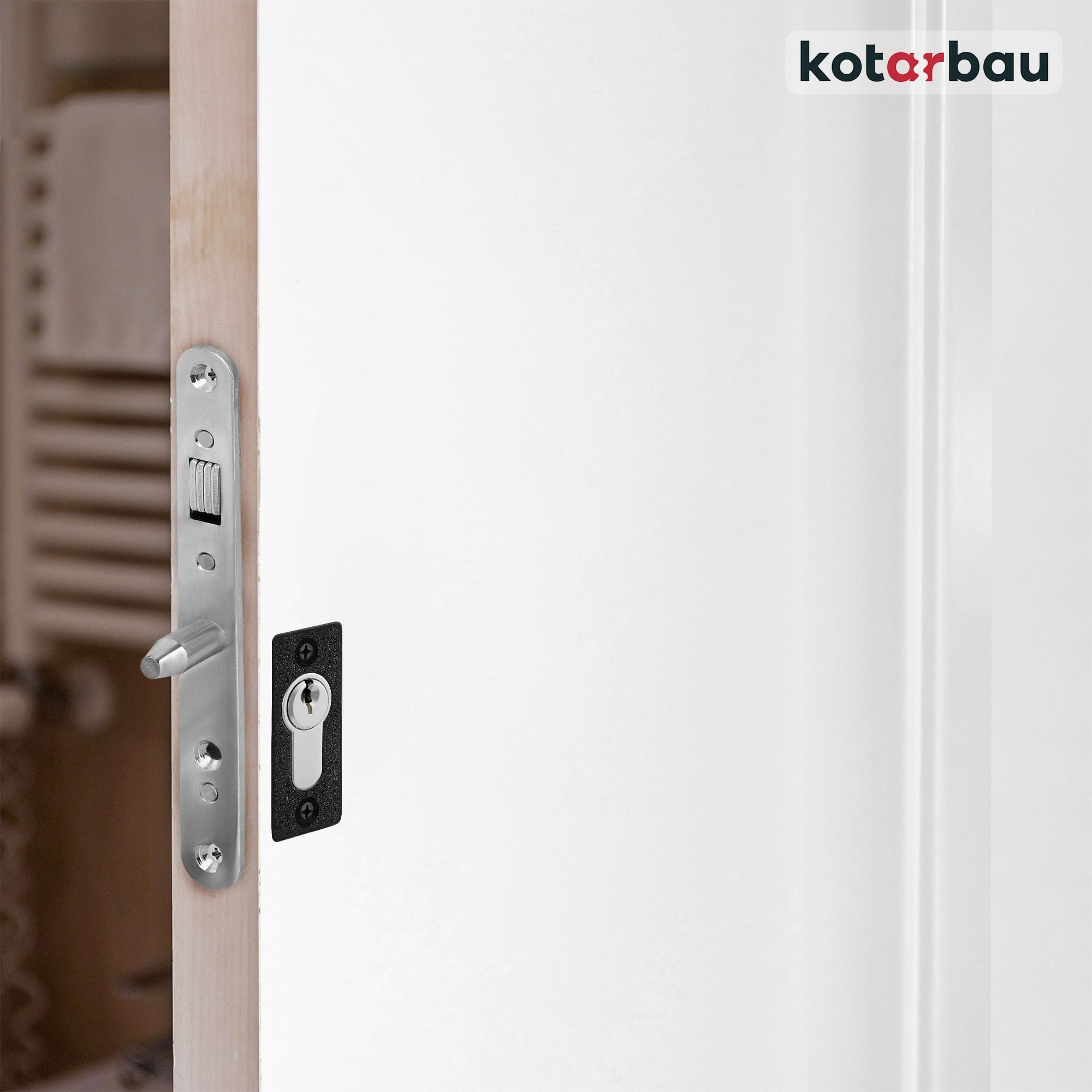 KOTARBAU® Serrure à Crochet H-35 Serrure de Porte coulissante à Crochet Verrou à loquet Galvanisé Antirouille Plaque de verrouillag (Lot de 2)