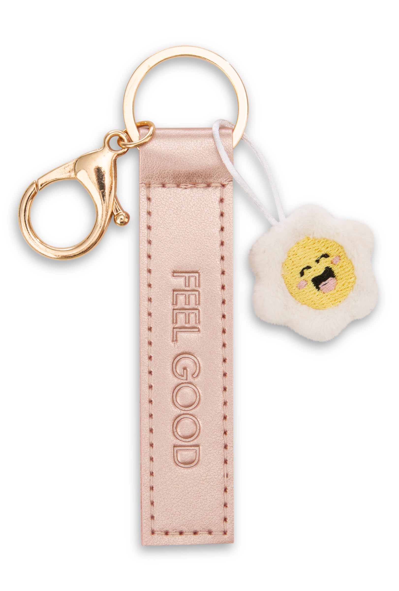 NICI Keyholder Feel good PU band 10cm with flower - pink - A loyal companion for backpacks or bags, keychain for key rings & key holders for all ages | 62009