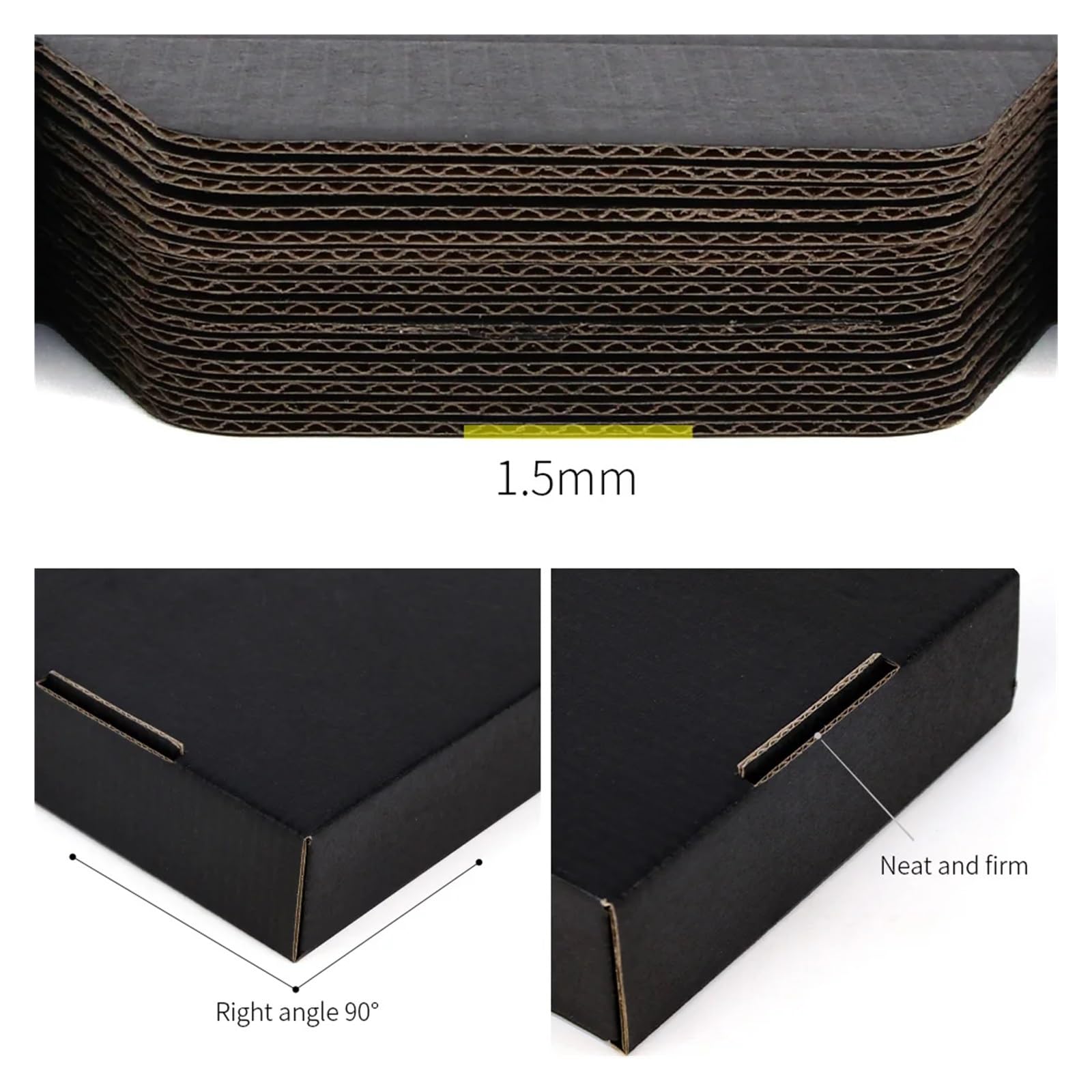Confezione regalo nera per Compleanno, San Valentino | Abbigliamento Trasporto Imballaggio ondulato Cartone di piccole dimensioni(5pcs,32x25x5cm)