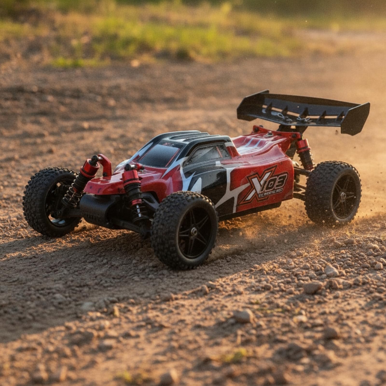 Baoblaze Children Vehicle Coche RC Chasis 4x4 Vehículo Todoterreno Automóvil con Estructura Resistente Diferenciales Amortiguadores