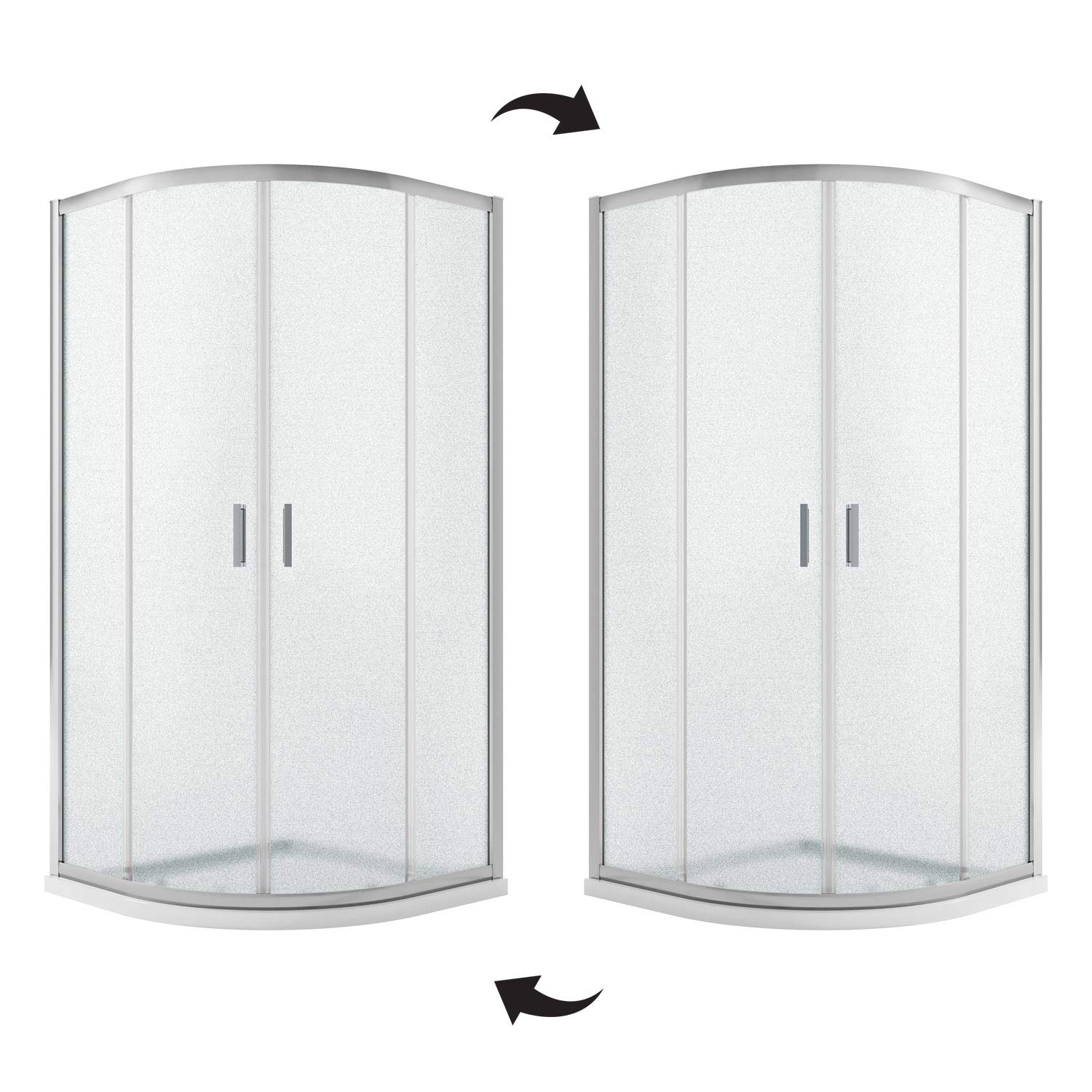 Box Doccia Semicircolare 80x80 H198 Stampato C 6mm mod. Ready