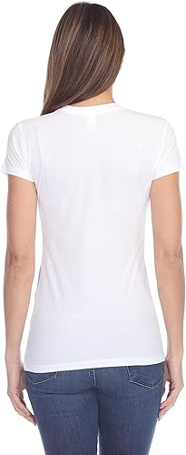 Miniatura 8 de Pimatee Camisas de manga corta para mujer, 100% algodón, 3 piezas, ajuste delgado, básico, cuello redondo, peso ligero, tela suave