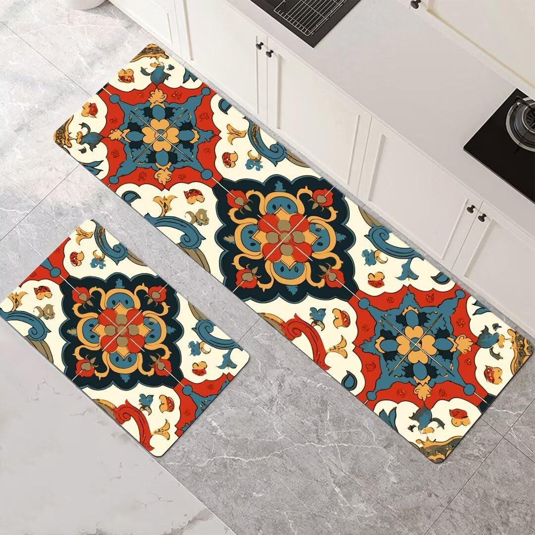 Alfombras de cocina de 2 piezas 120x180 y 120x360cm modelo 1-419