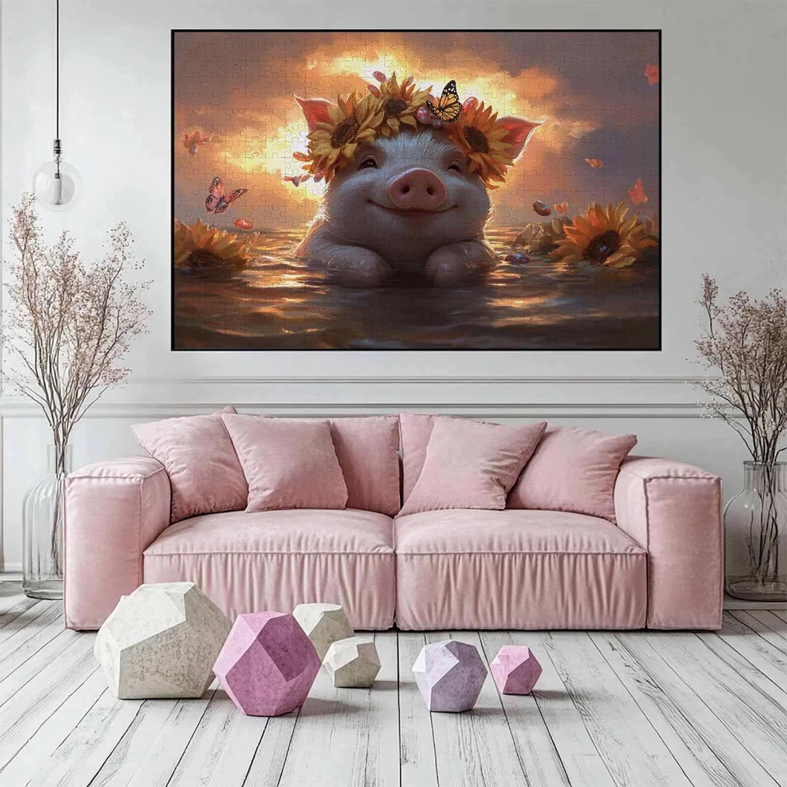 Puzzle De 200 Piezas De Girasol Animal – Rompecabezas Para Adultos De 35x25 Cm, Incluye Póster, Ideal Para Aliviar El Estrés, Decorar La Pared O Compartir En Familia
