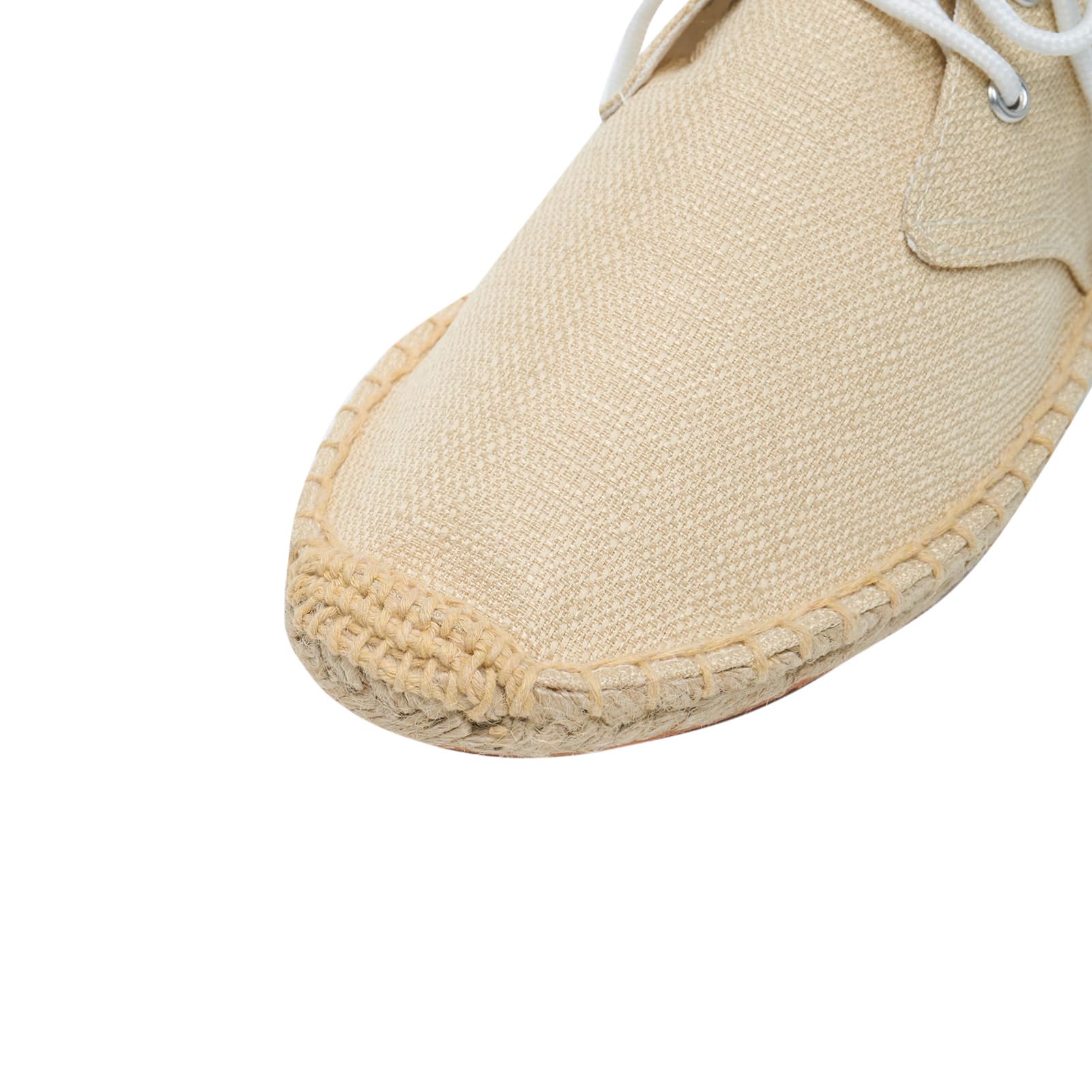 Alexis Leroy Espadrilles pour Hommes Plate en Toile à Lacets