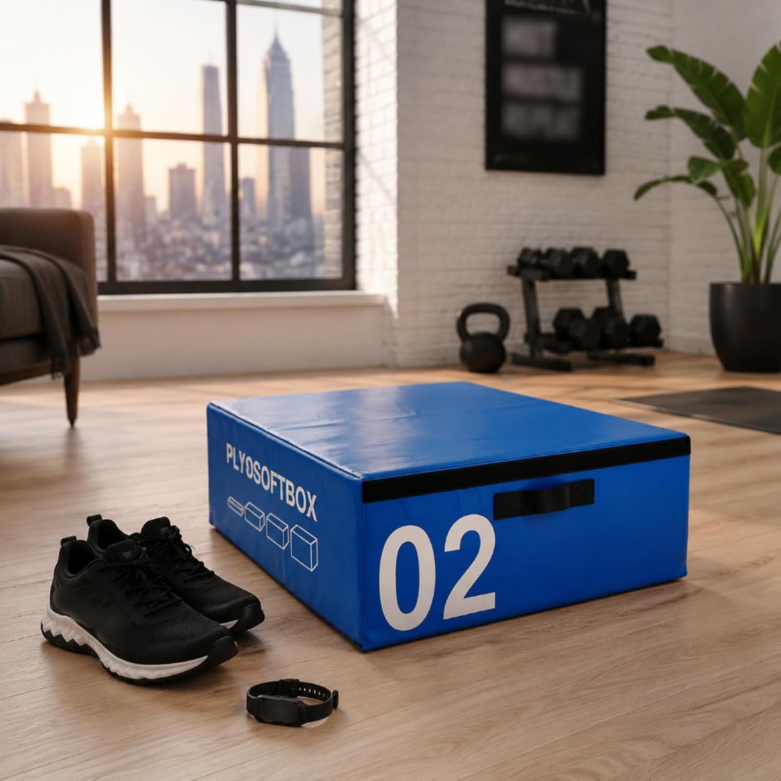 rockible de Entrenamiento de Gimnasia Caja de Salto Banco Step Escalón Pliométrico Modular Espuma Asas Apilable para Mejorar Potencia Control y Equilibrio Adecuada para Gimnasio Estudio y Hogar