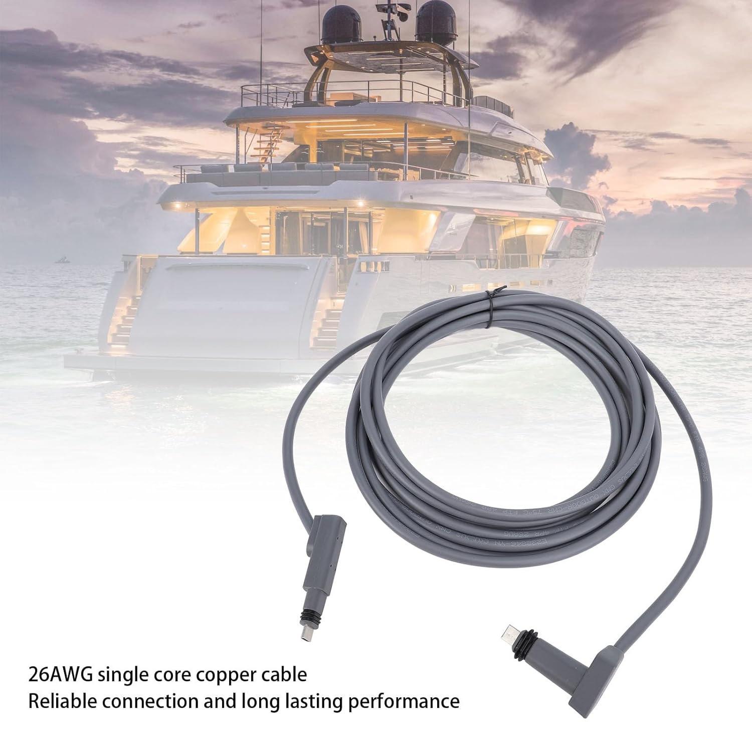 S t a r l i n k Gen 2 Replacement Cable, 26AWG 4.6M and 10M Extension Cord for Rectangular Satellite V2, 1200Mbps Water resistive RV Accessory (10M)