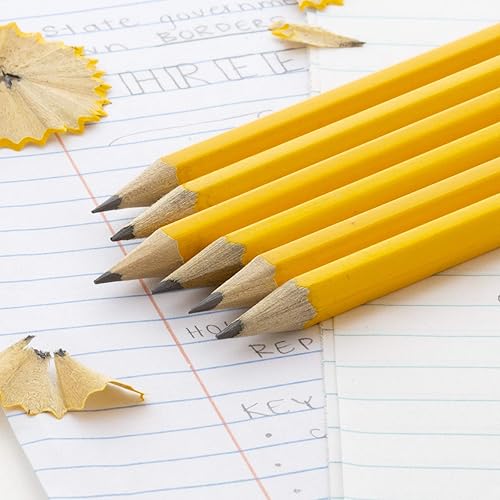 Vista 6 de BAZIC Products Lápiz preafilado #2 HB, borrador sin látex, lápices amarillos preafilados sin madera, para examen, escuela, oficina (12/paquete), 1