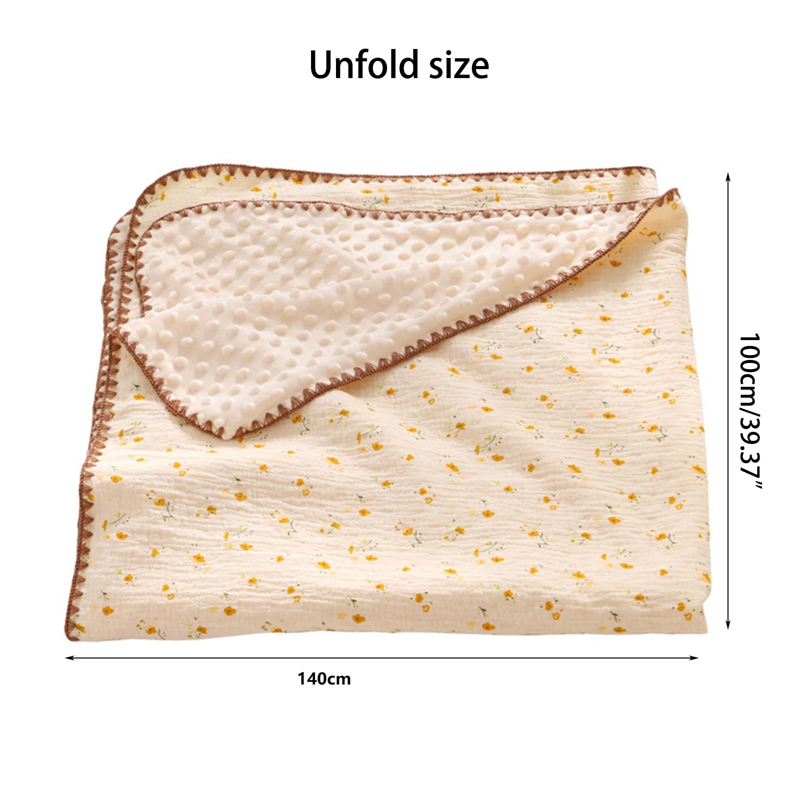 Coperta per neonati e bambini, morbida, in mussola di cotone, traspirante, per allattamento, 100 x 140 cm