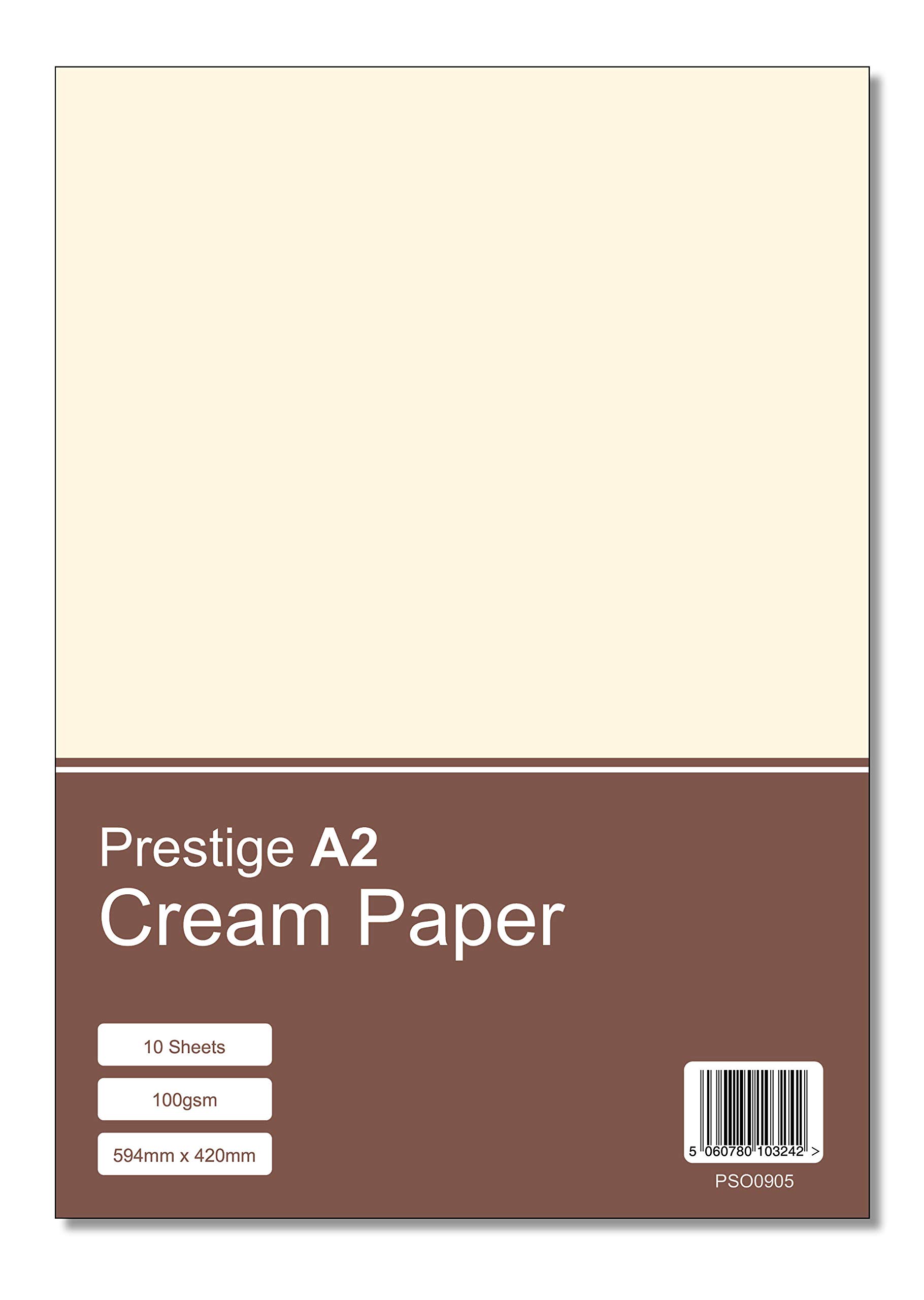 Prestige A2 Cream 100gsm Craft Paper x 10 Sheets - (594mm x 420mm)