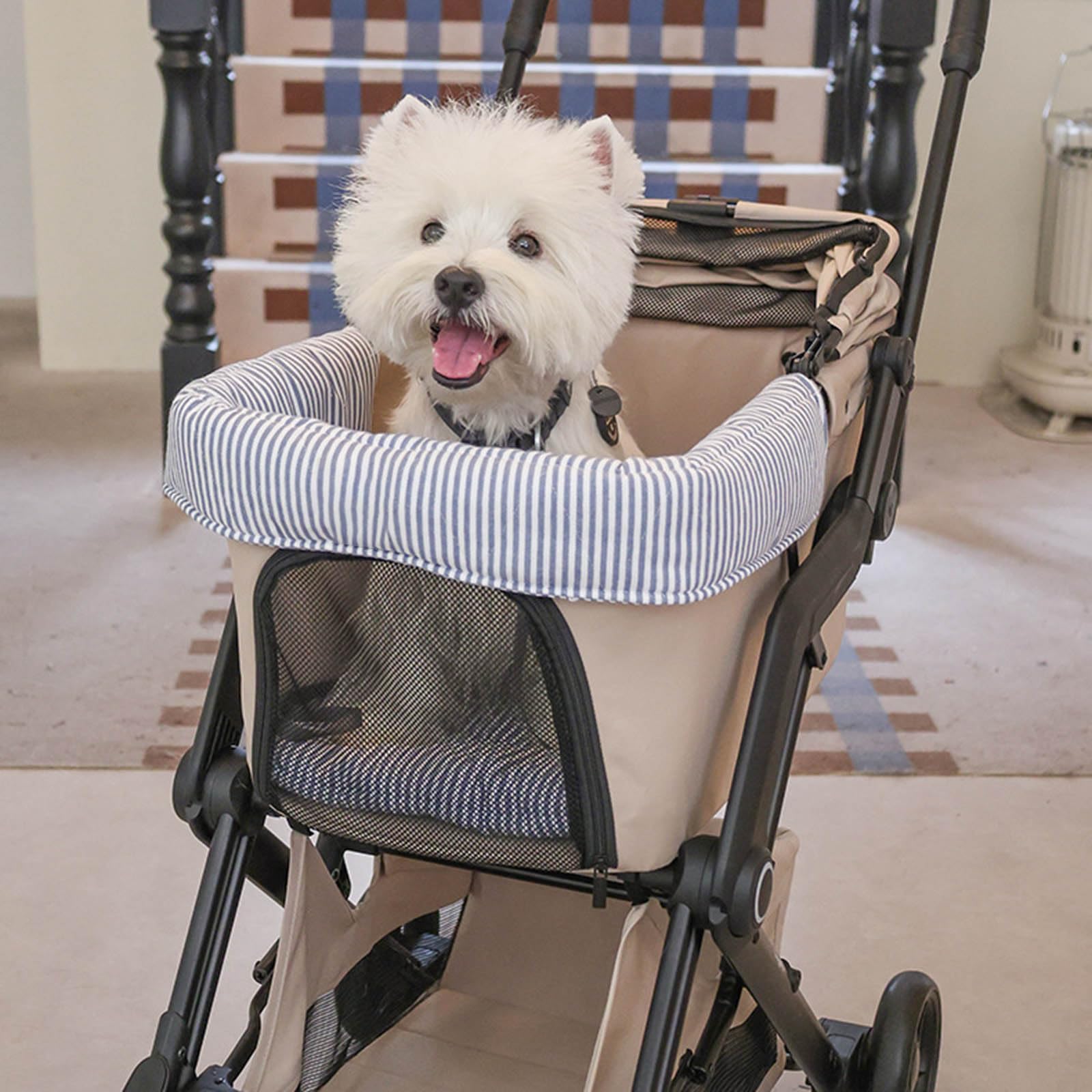 Cuscino da viaggio per passeggini e imbottitura laterale per vari animali domestici, lavabile in lavatrice e facile da pulire