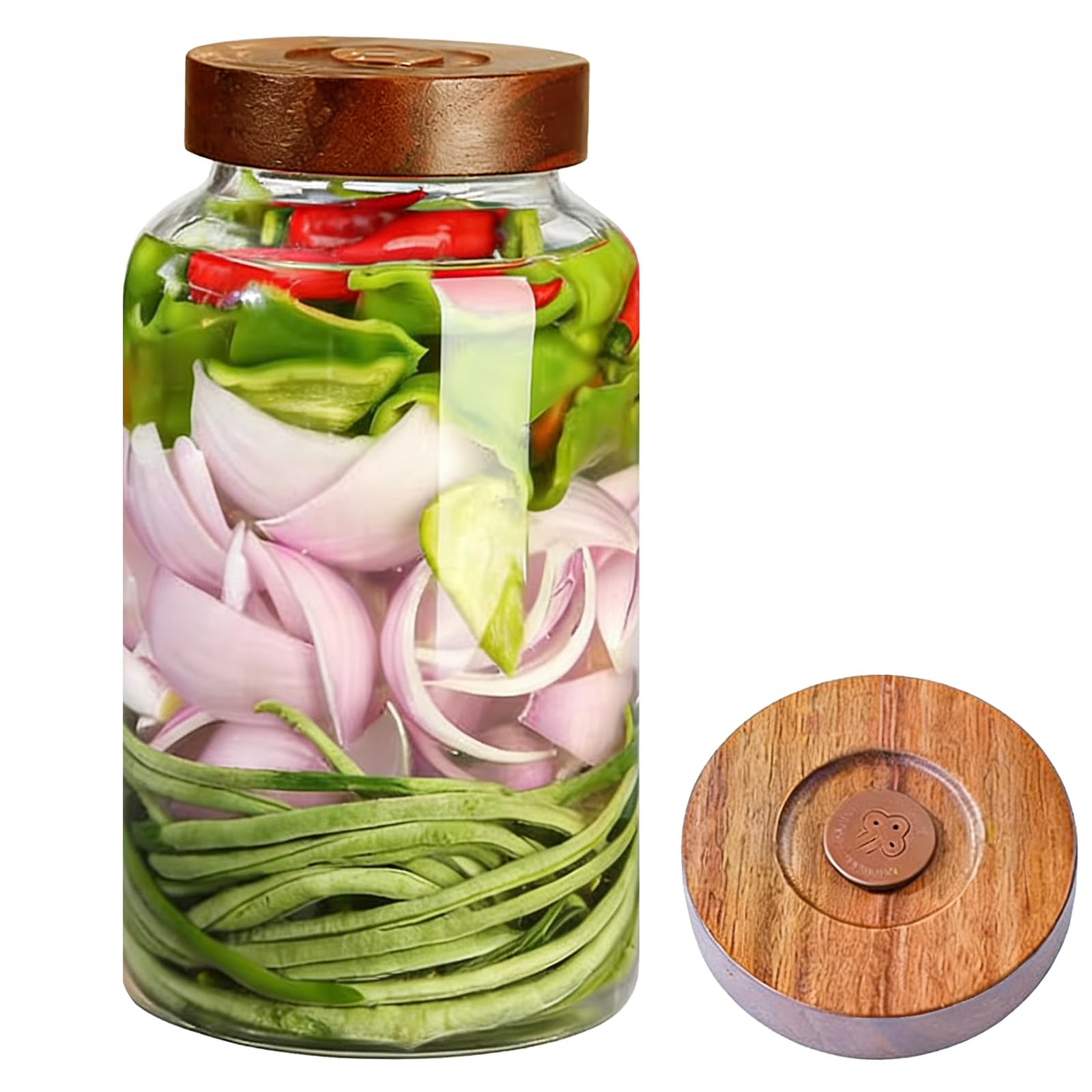 Kimchi et légumes réussis sans moisissure grâce au bocal de fermentation 2,8 l et poids