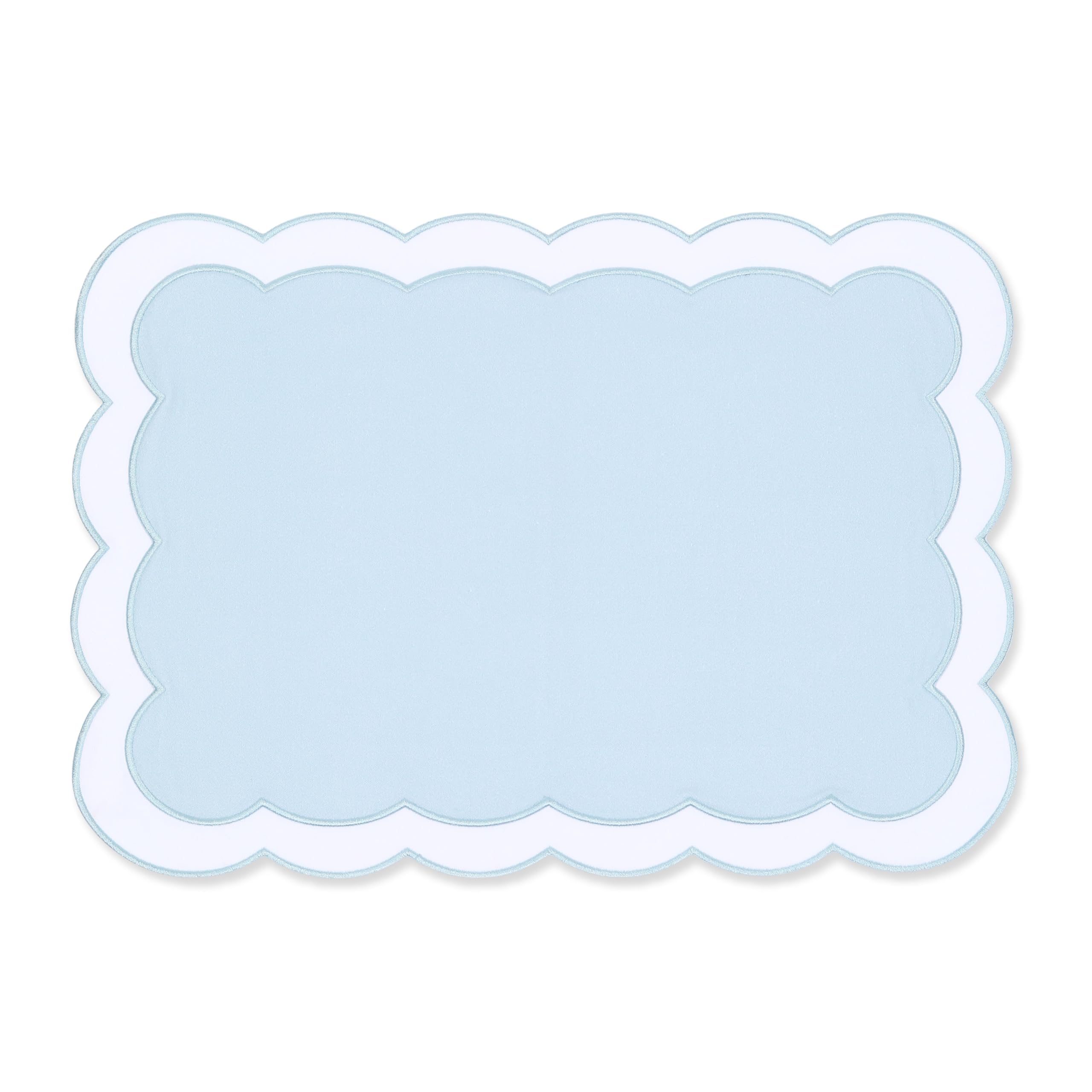 Hofdeco Premium Coastal Patio - Juego de 4 manteles individuales para interiores y exteriores, 14 x 19 pulgadas, doble capa, mantel individual de tela impermeable para cocina o mesa de comedor.