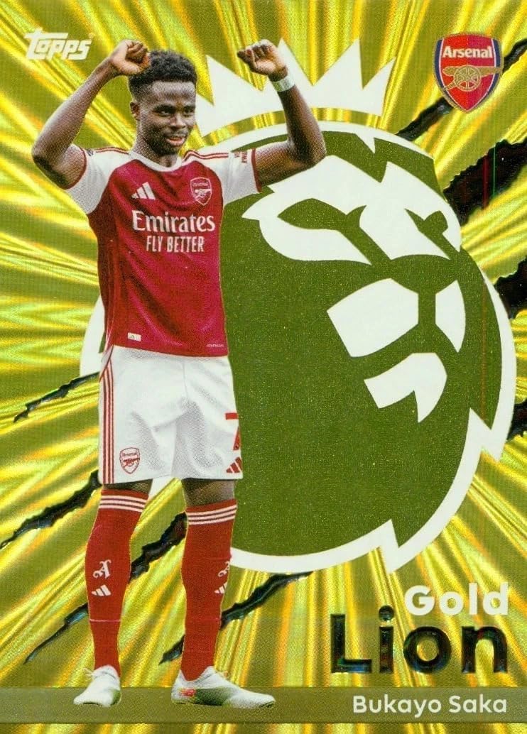 Premier League 2026 Bukayo Saka Gold Lion Trading Card