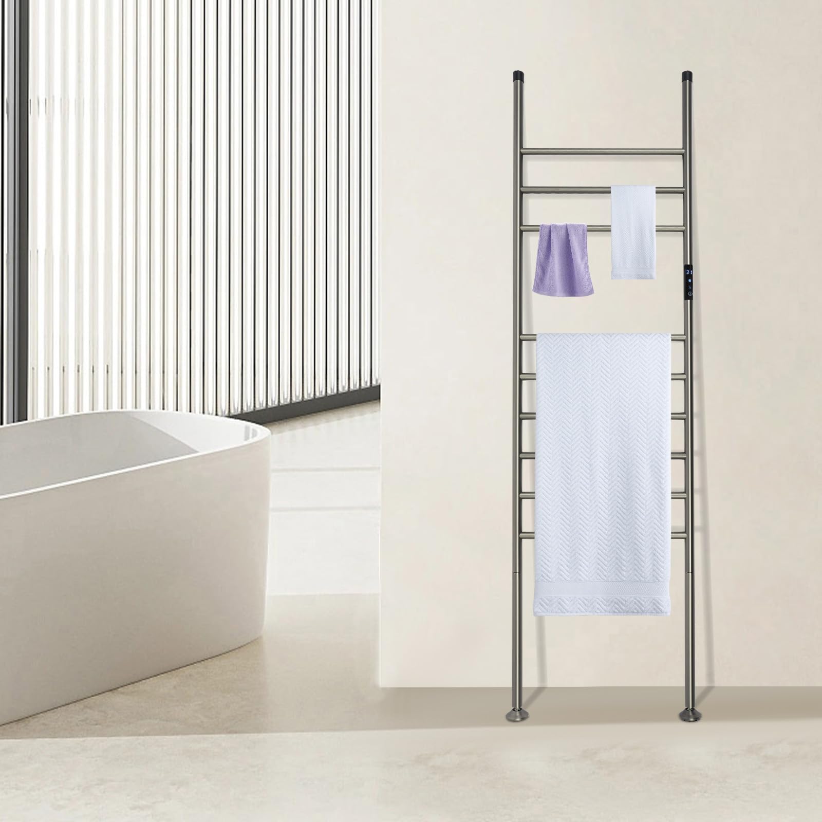Sechetoalla eléctrico Warm Towel 150W – Secador de pie tipo escalera para toallas y sábanas de baño