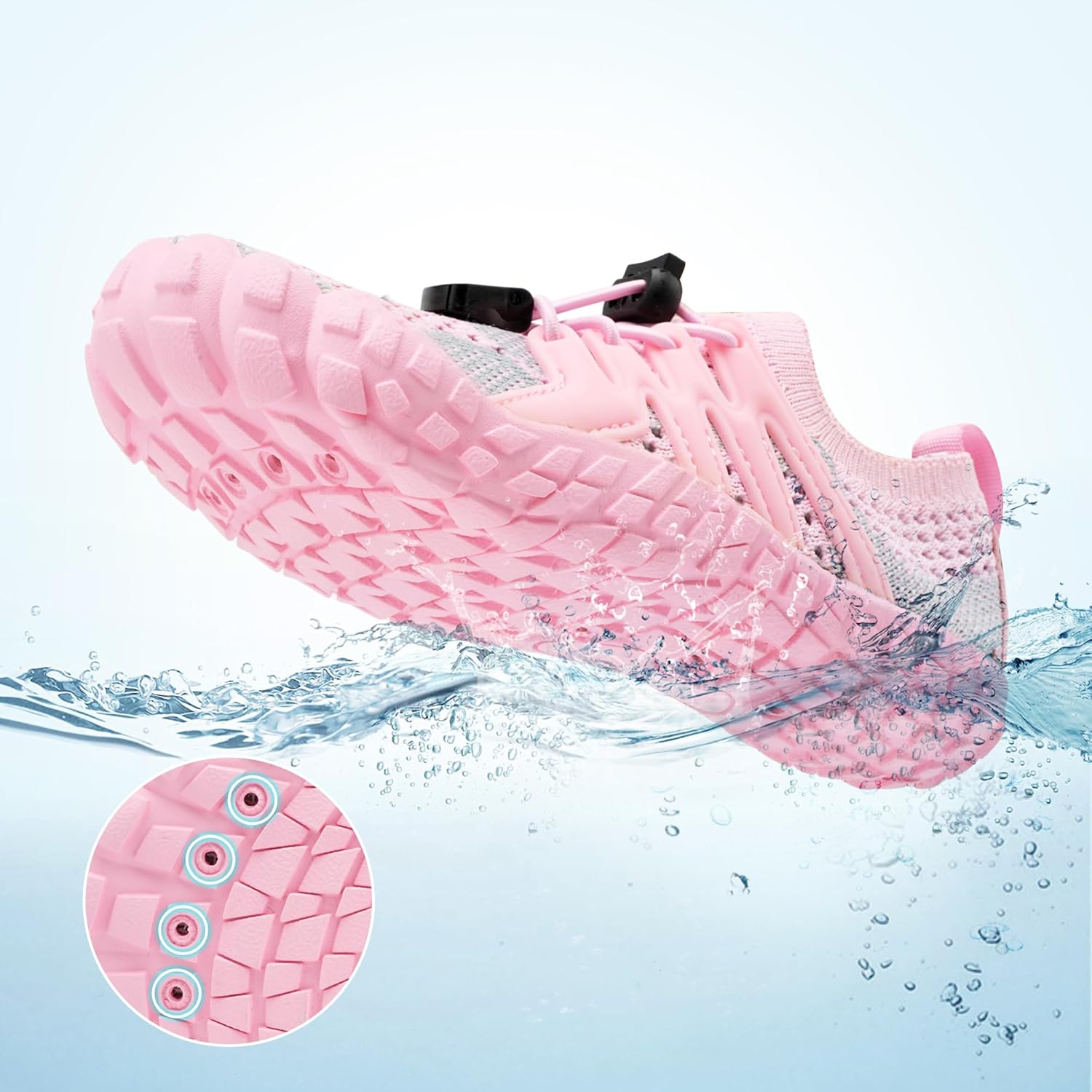 STELLE Water Shoes for Kids Girls Boys Barefoot Shoes with Adjustable Laces Quick Drying Beach Sports Non Slip Swimming Hiking - Image 6