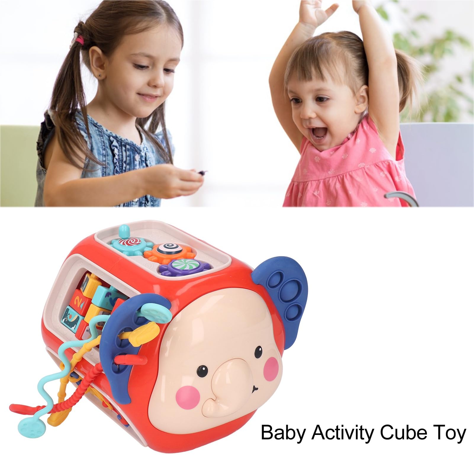 Activity Play Cube, Activity Cube para niños pequeños, 20 en 1 Música Ligera Efecto Multipropósito Toy de educación temprana para niños pequeños, Juguetes sensoriales para