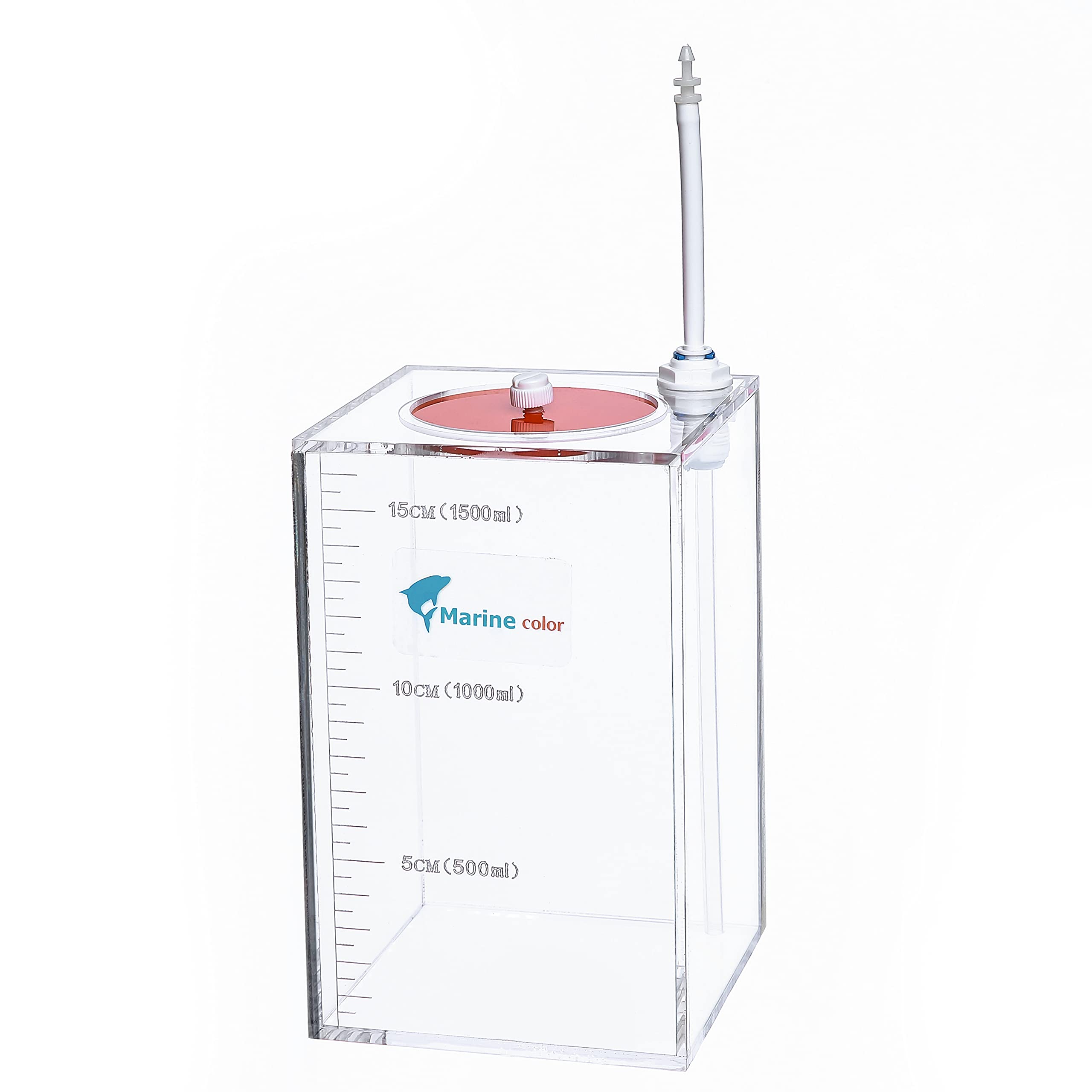 DEHAOAcryli Made Liquid Storage Bucket 0.4 Gallons, Working with Dosing Pump,Auto Top Off System Reservoir Container, 1 Room 0.4 Gallons