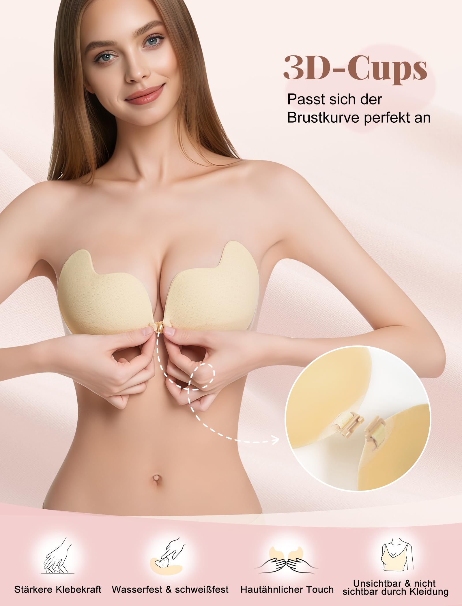 Reggiseno adesivo push up senza spalline, senza spalline, reggiseno adesivo, reggiseno invisibile senza spalline, reggiseno super push up per seni piccoli, reggiseno senza spalline, abito da sposa con