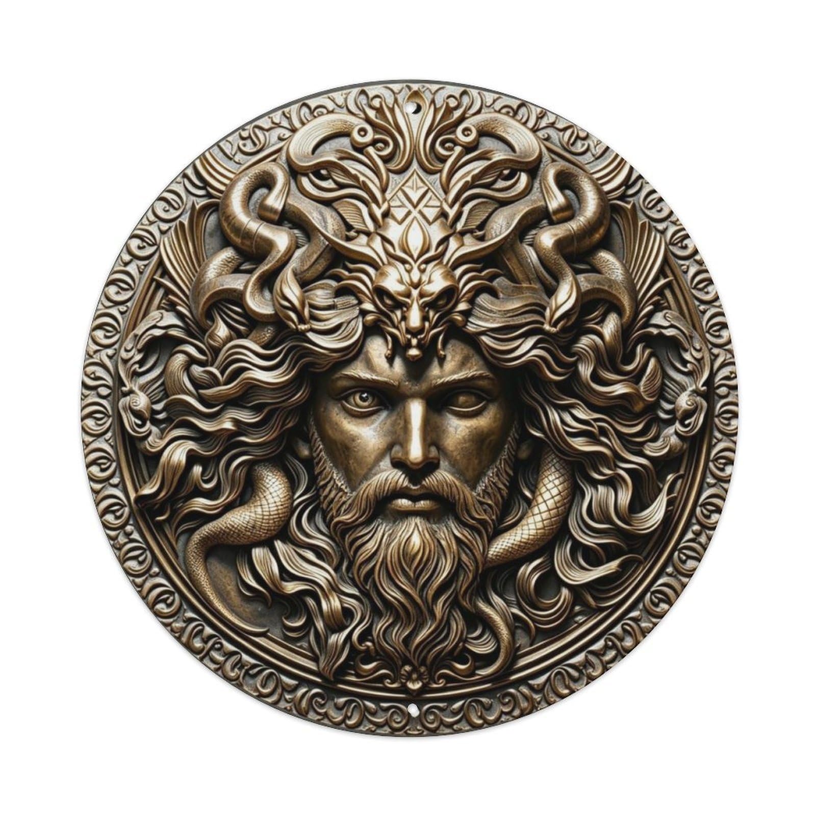 Norse Odin Allfather Viking God 3D Mythology Metal Tin Sign Plaque