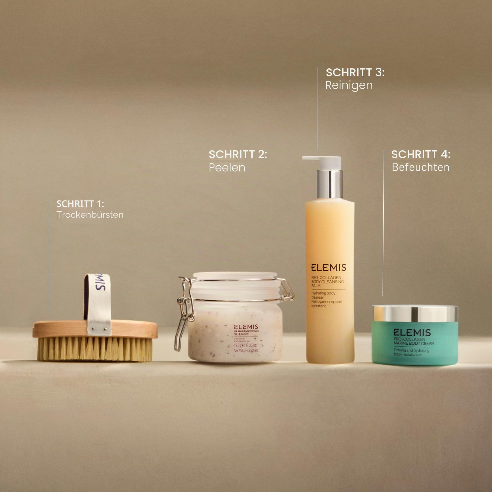 ELEMIS Pro-Collagen Marine Body Cream & Body Cleansing Balm, klinisch bewiesen - straffende Körpercreme & Reinigungsbalsam Duschöl trockene und reife Haut